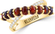 EFFY Diamond & Garnet Crisscrossing Band Ring