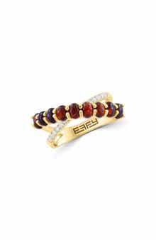 EFFY Diamond & Garnet Crisscrossing Band Ring