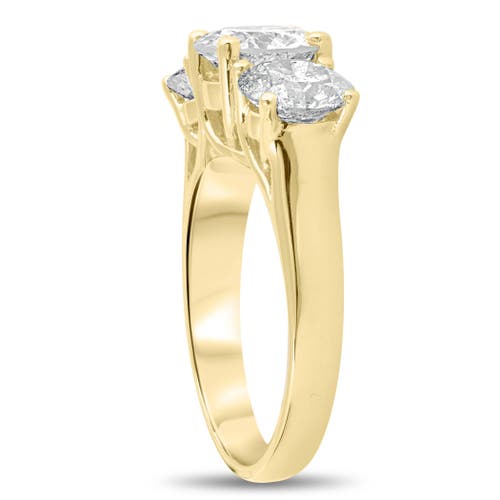 Bliss Diamond Certified 5ct Three Stone Diamond Engagement Anniversary Ring 14k Gold Lab Grown In 14k Yellow Gold