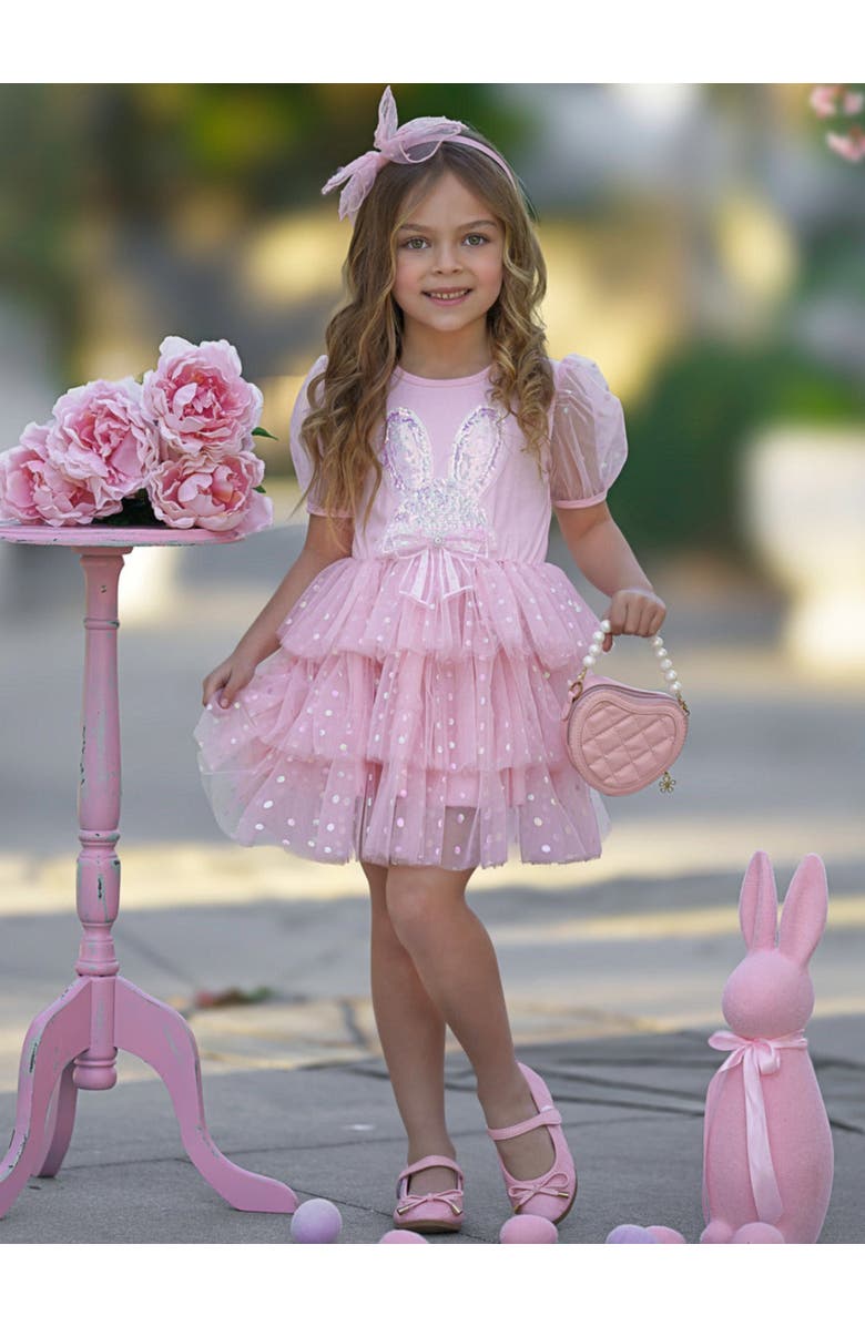 Mia Belle Girls Girls Bunny Magic Easter Pink Tutu Dress, Alternate, color, Pink