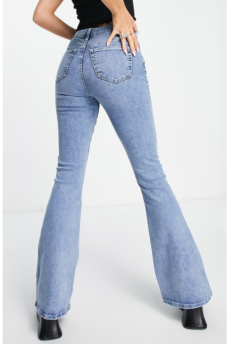 Jamie Flare High Waist Jeans, Alternate, color, BLEACH