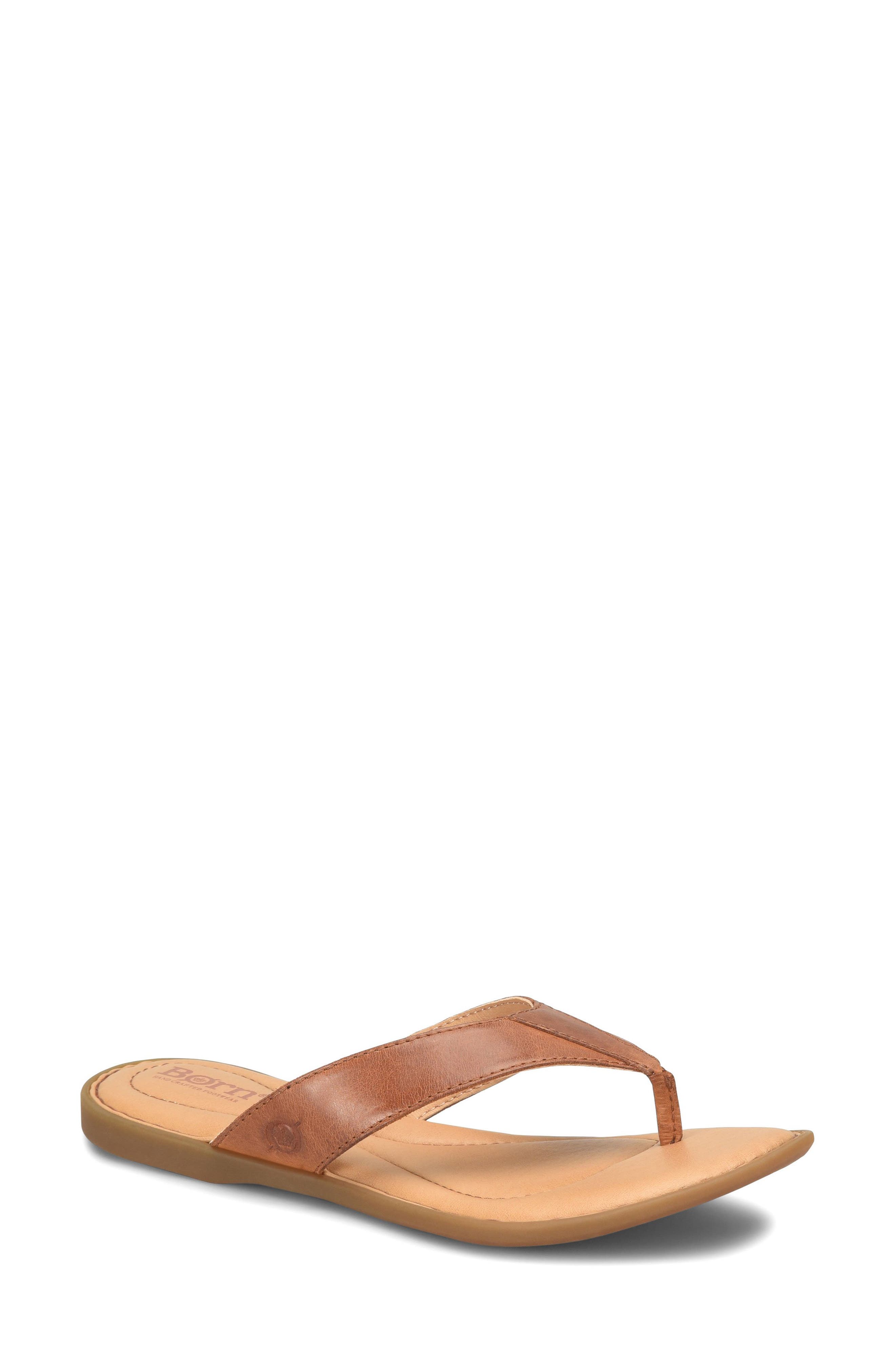 Børn Ciara Flip Flop, Main, color, Brown Leather