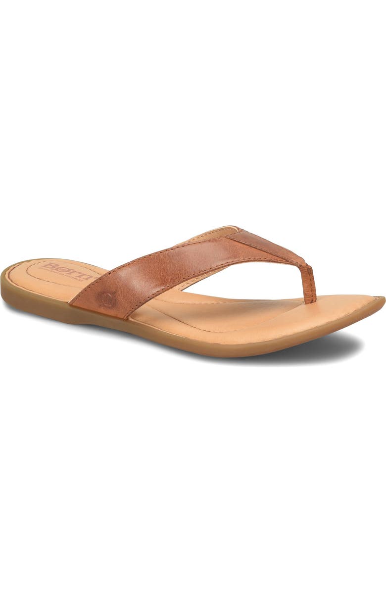 Børn Ciara Flip Flop, Main, color, Brown Leather
