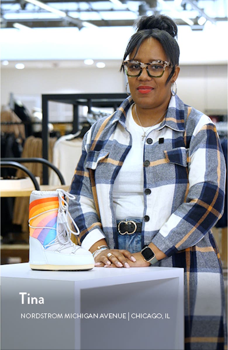 Kids' Rainbow Print Icon Water Repellent Moon Boot<sup>®</sup>, sales video thumbnail