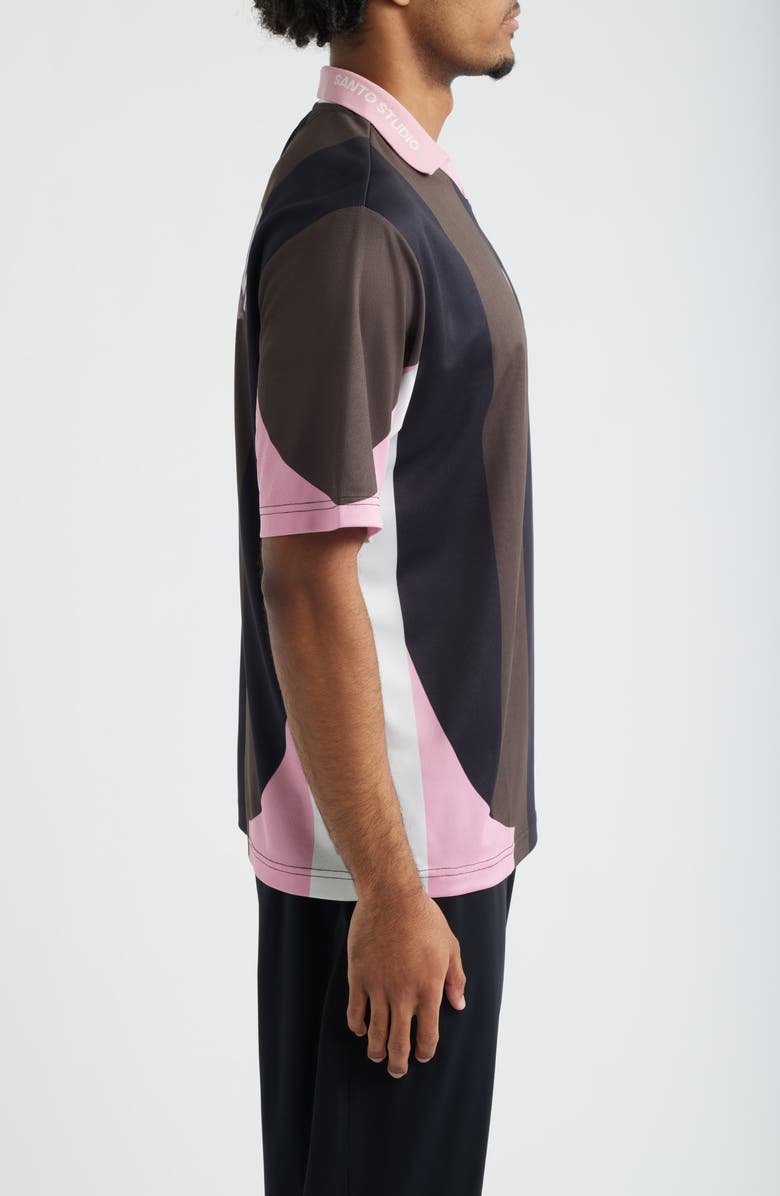SANTO STUDIO Forever Team Graphic Club Jersey Polo, Alternate, color, Black