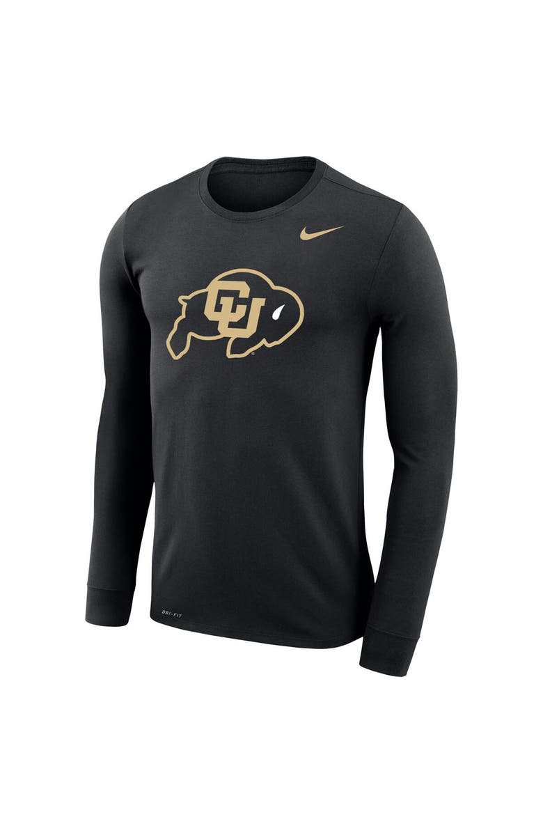 Nike Men's Nike Black Colorado Buffaloes Legend Wordmark Performance Long Sleeve T-Shirt, Alternate, color,