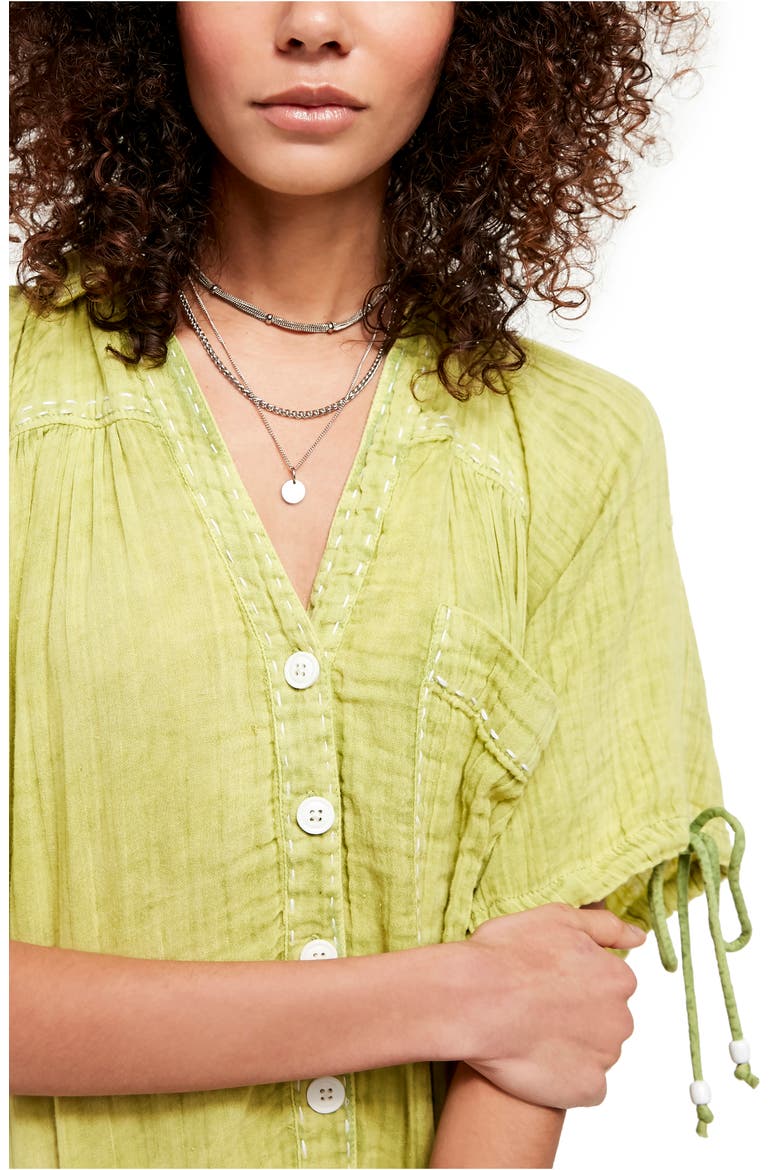 Maya Midi Shirtdress, Alternate, color, GREEN SEAM WASH
