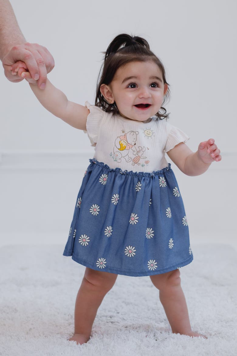 Winnie the Pooh 2-Piece Dress and Diaper Cover Set, Alternate, color, Pooh Piglet Blue