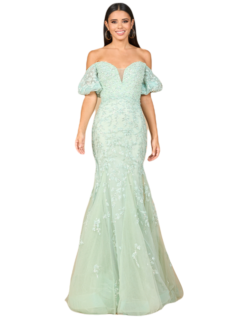 Lace, Off Shoulder Mermaid Gown