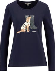 Barbour Hedley Long Sleeve Cotton Graphic T-Shirt