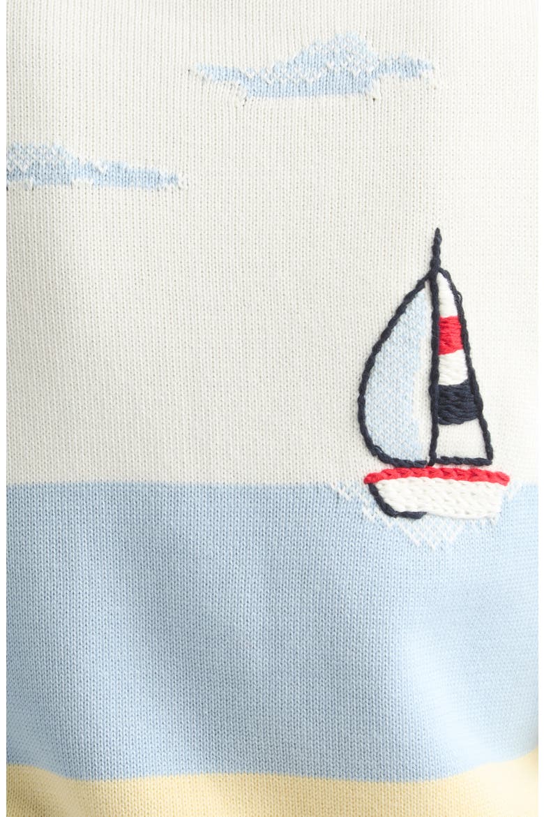 Hand-Embroidered Nantucket Scenic Jersey Tank, Alternate, color, WHITE