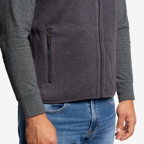 Peter Manning Polartec Fleece Vest In Gray