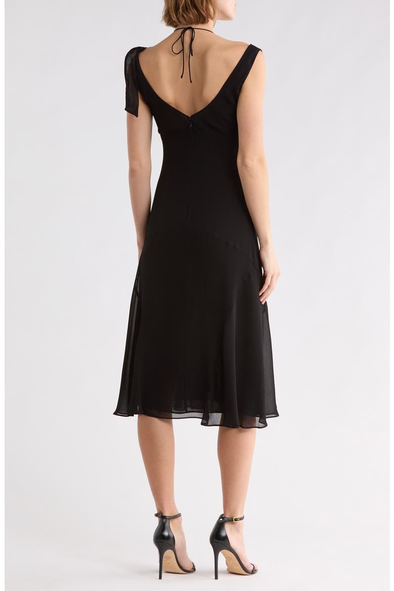 Abigail Cowl Neck Dress, Alternate, color, BLACK