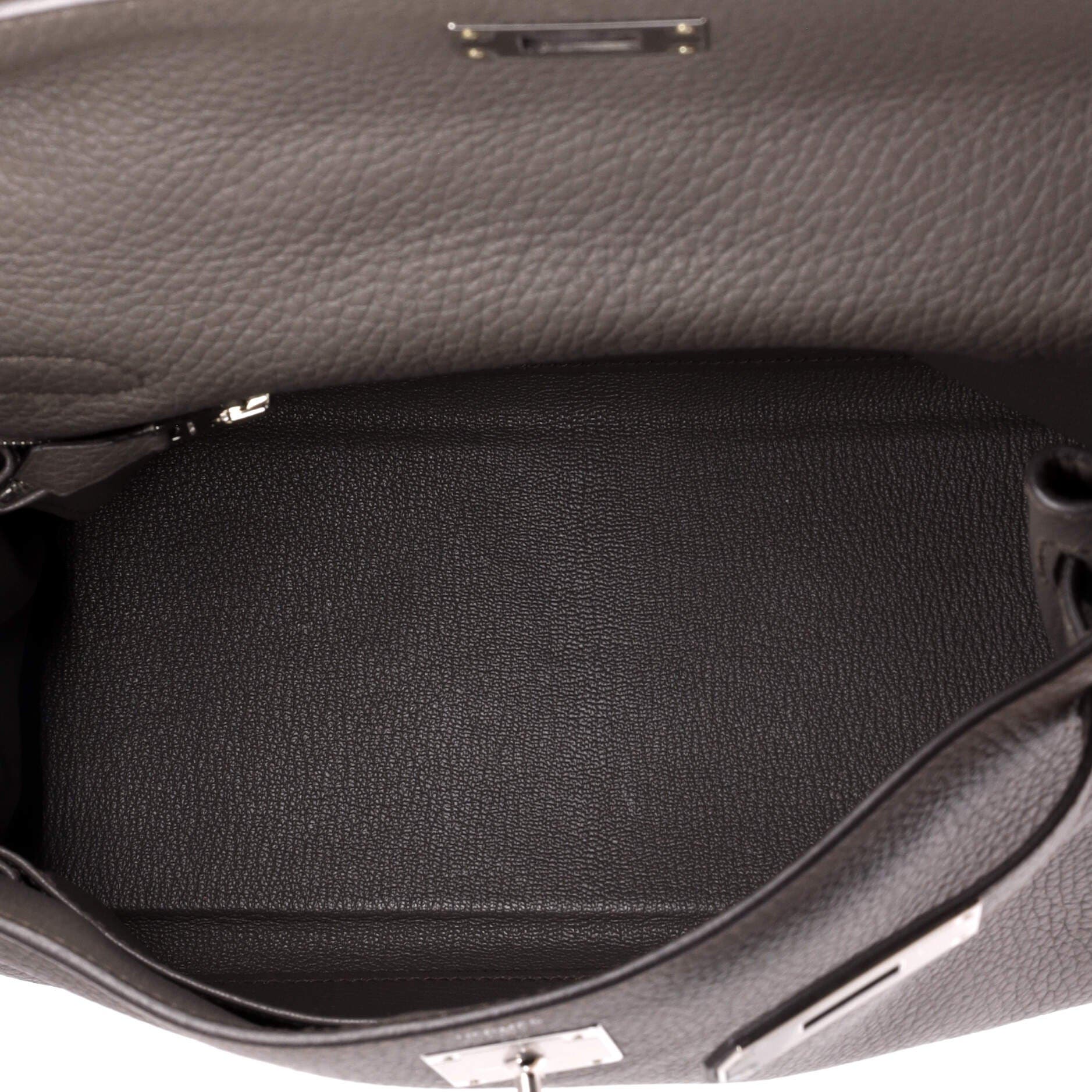Kelly Handbag Grey Clemence with Palladium Hardware 28, Alternate, color, Grey