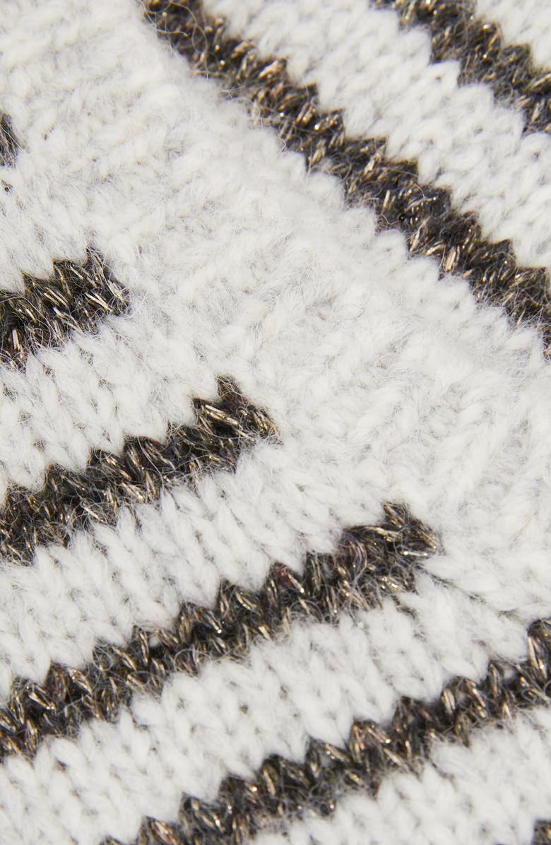 Reiss Kids' Metallic Stripe Sweater Vest, Alternate, color, Grey