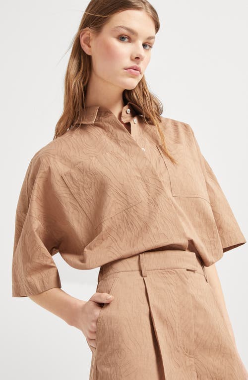 Brunello Cucinelli Baggy Shorts In Rust Brown