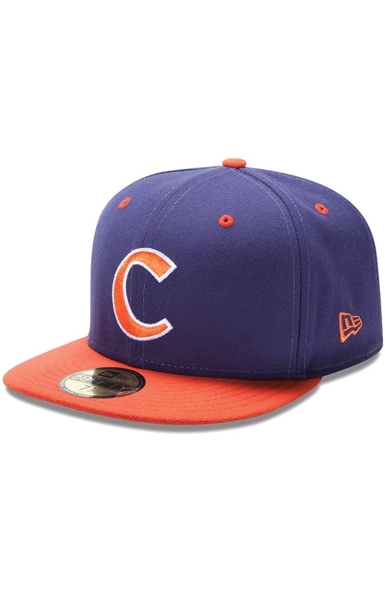 New Era Clemson Tigers 59FIFTY Basic Fitted Hat - Purple/Orange, Main, color, Purple