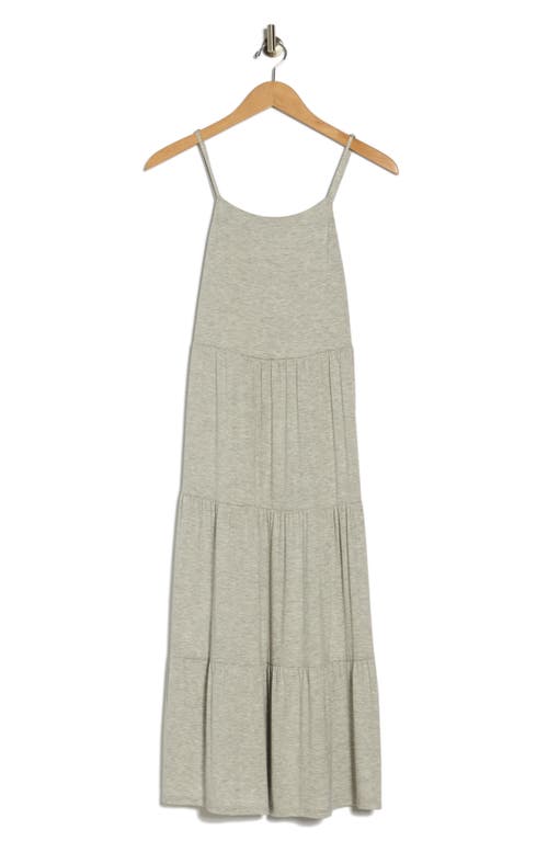 Matty M . Knit Tiered Maxi Dress In Gray
