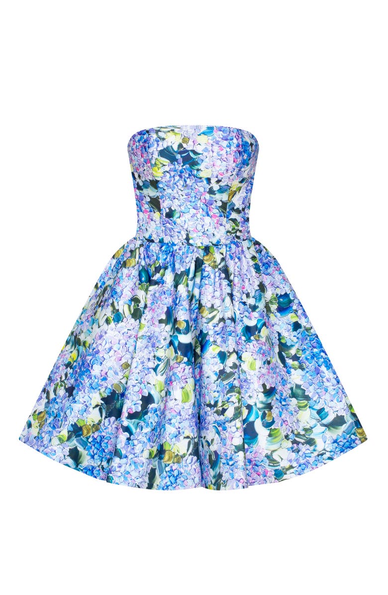 Milla Hydrangea Corset Mini Dress, Main, color, Hydrangea