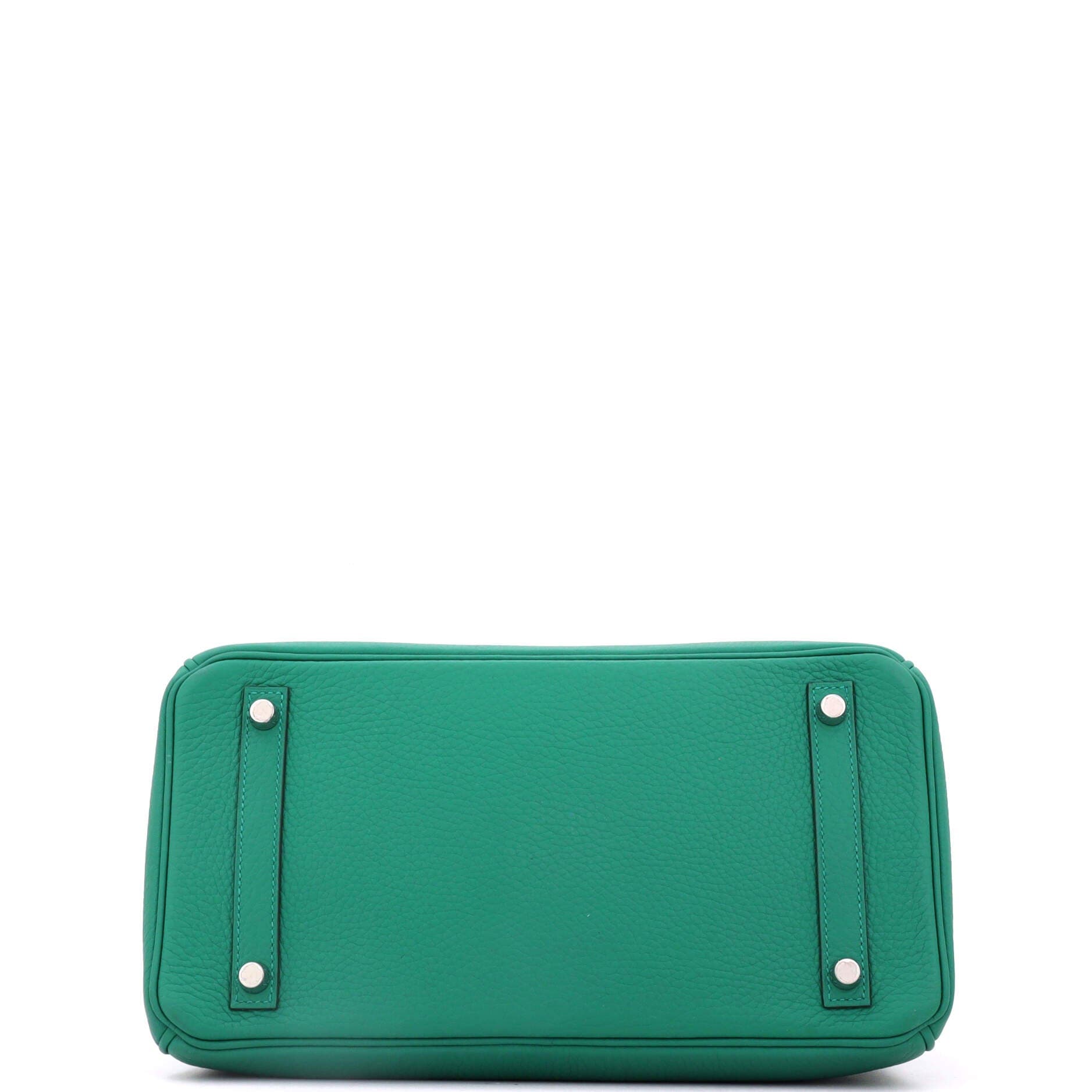 Birkin Handbag Verso Clemence with Palladium Hardware 30, Alternate, color, Green