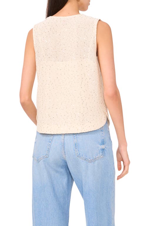 Vince Camuto Sequin Sweater Tank In Brown