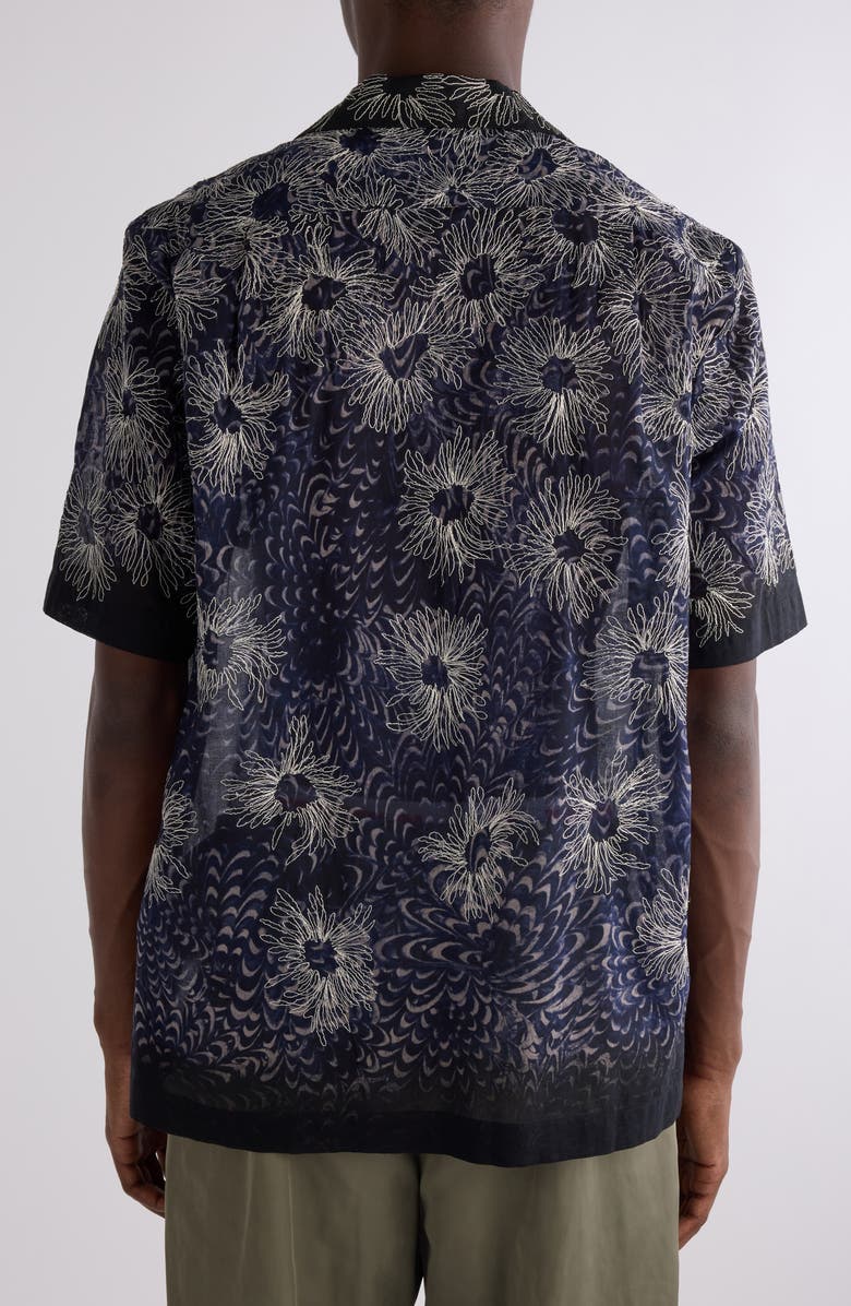 Dries Van Noten Carltone Floral Embroidered Camp Shirt, Alternate, color, 