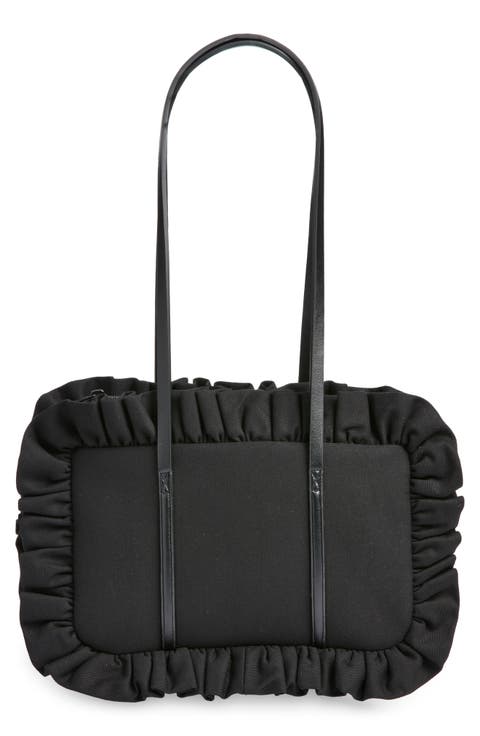 Ruffle Twill Bowler Bag