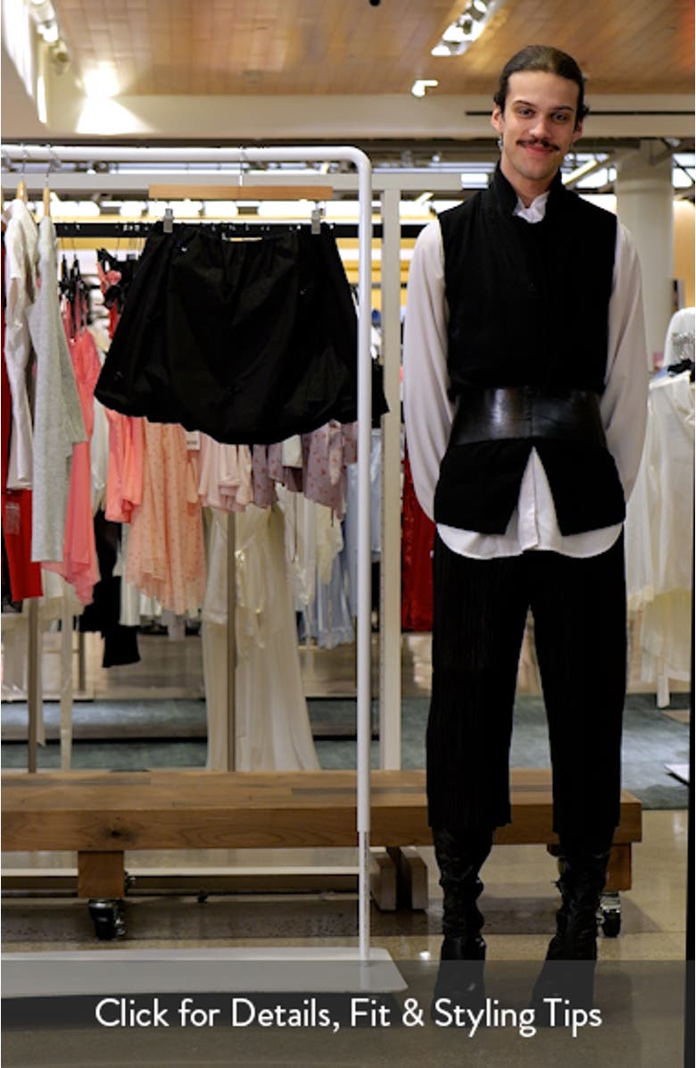 Embellished Bubble Cotton Poplin Miniskirt, sales video thumbnail