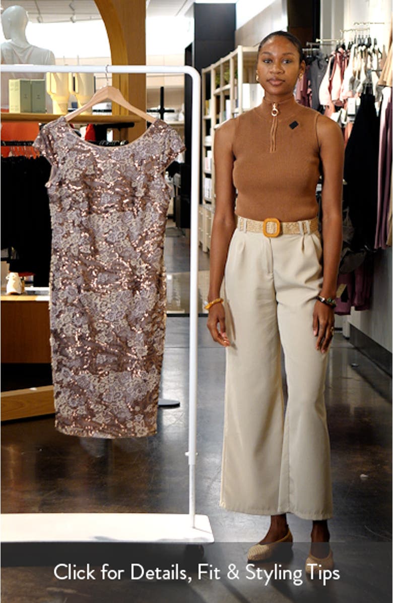 Embroidered Sheath Dress, sales video thumbnail