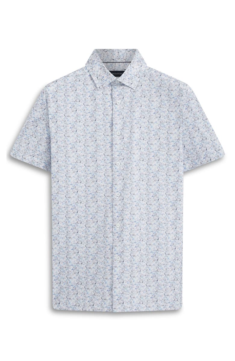 Bugatchi Milo OoohCotton<sup>®</sup> Fruit Print Short Sleeve Button-Up Shirt, Alternate, color, Air Blue
