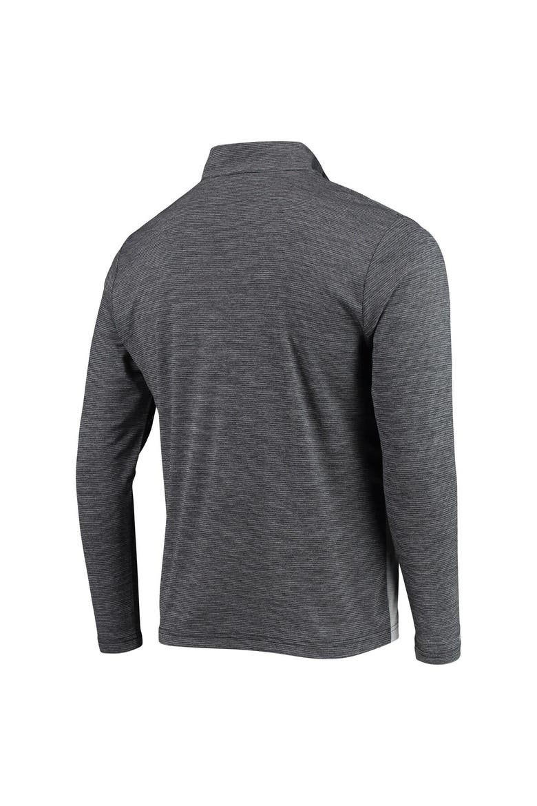Men's Antigua Black/Heathered Gray Pittsburgh Steelers Cycle Quarter-Zip Jacket, Alternate, color, Black