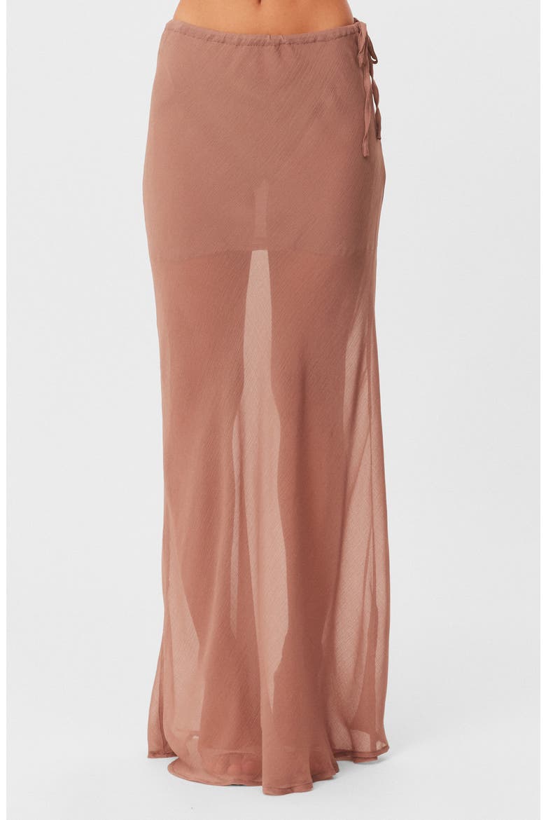 Tamara Sheer Maxi Skirt, Main, color, MOCHA