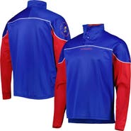 adidas Men's adidas Royal Kansas Jayhawks AEROREADY Knit Quarter-Snap Jacket