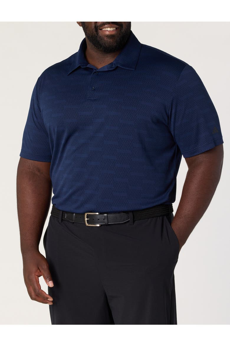 Big & Tall Ultimate 365 Jacquard Polo Shirt, Main, color, COLLEGIATE NAVY