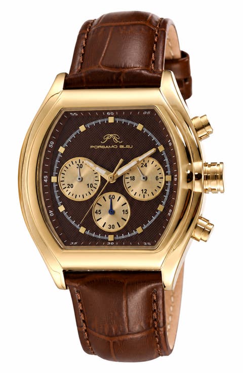 Roman Leather Strap Watch