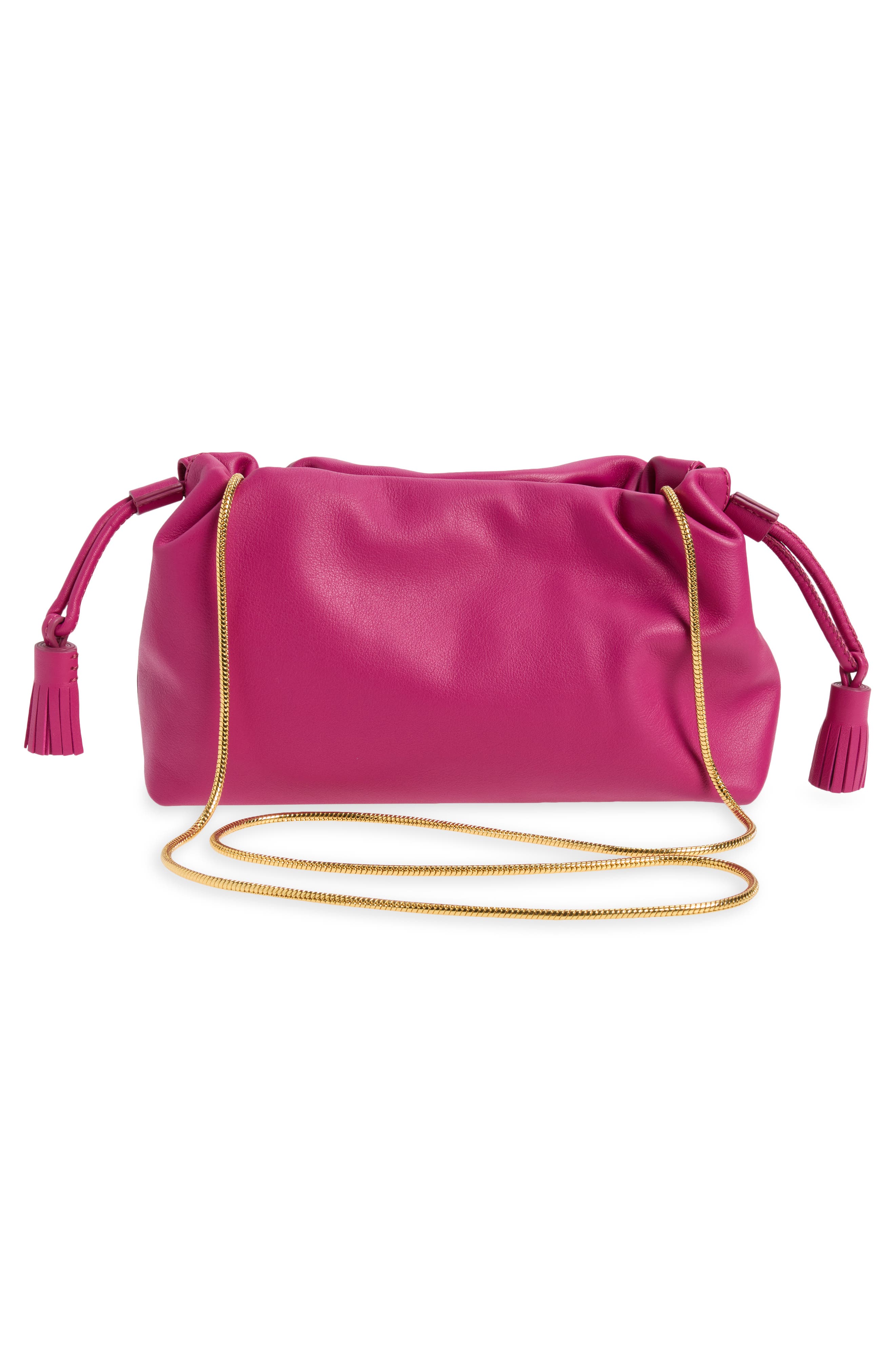 Veronica Beard Small Stash Leather Bag, Alternate, color, Berry