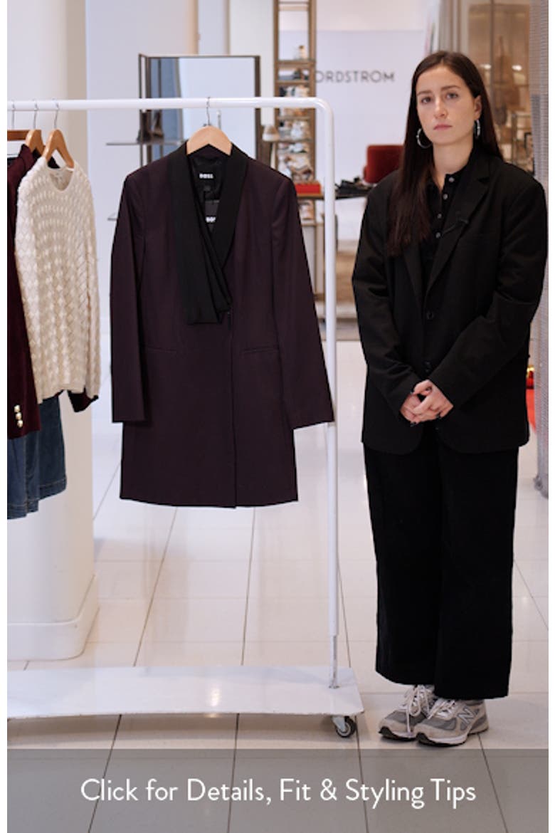 Danjana Long Sleeve Virgin Wool Blazer Dress video