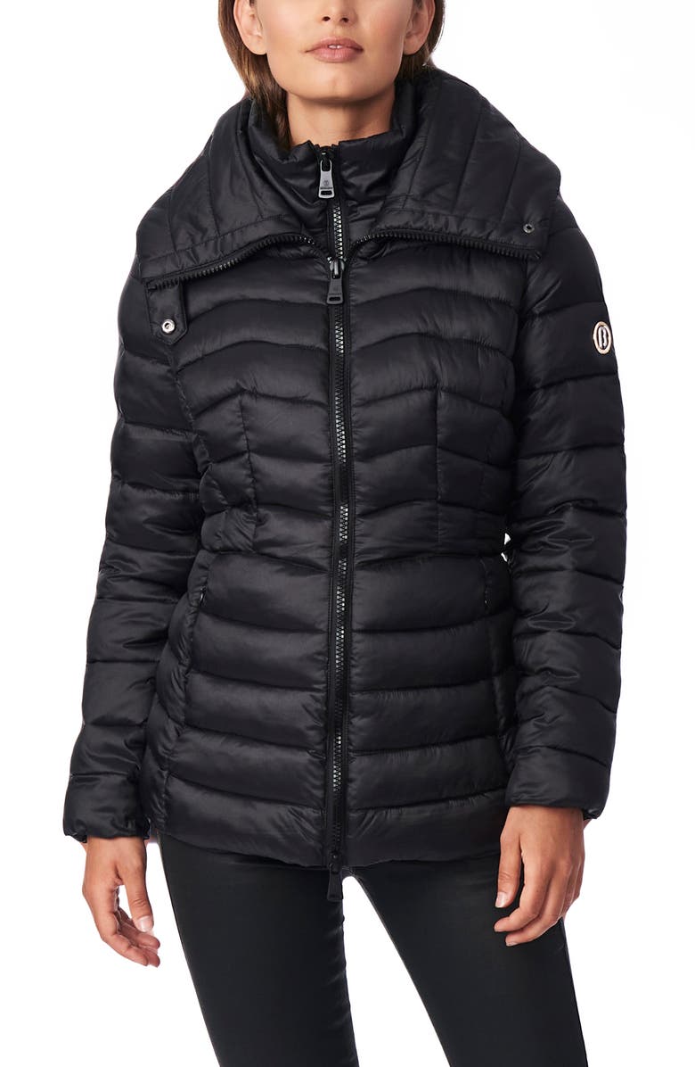 Bernardo Packable EcoPlume<sup>™</sup> Puffer Jacket, Main, color, 