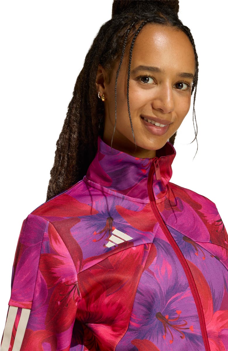 adidas x FARM Rio Tiro Jacket, Alternate, color, Magenta/ Maroon/ Crystal Linen