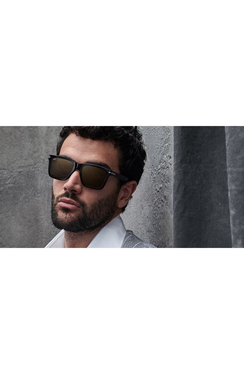BOSS 55mm Square Sunglasses, Alternate, color, Black