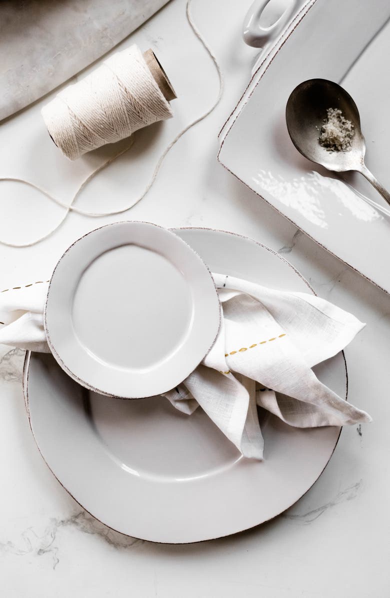 VIETRI Lastra Rectangular Stoneware Platter, Alternate, color, White