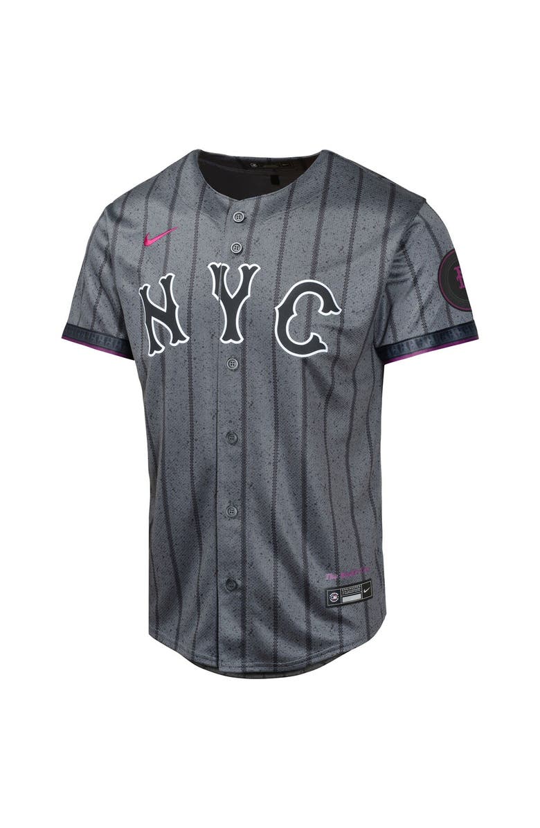 Nike Youth Nike Pete Alonso Graphite New York Mets 2024 City Connect Limited Player Jersey, Alternate, color, Graphite