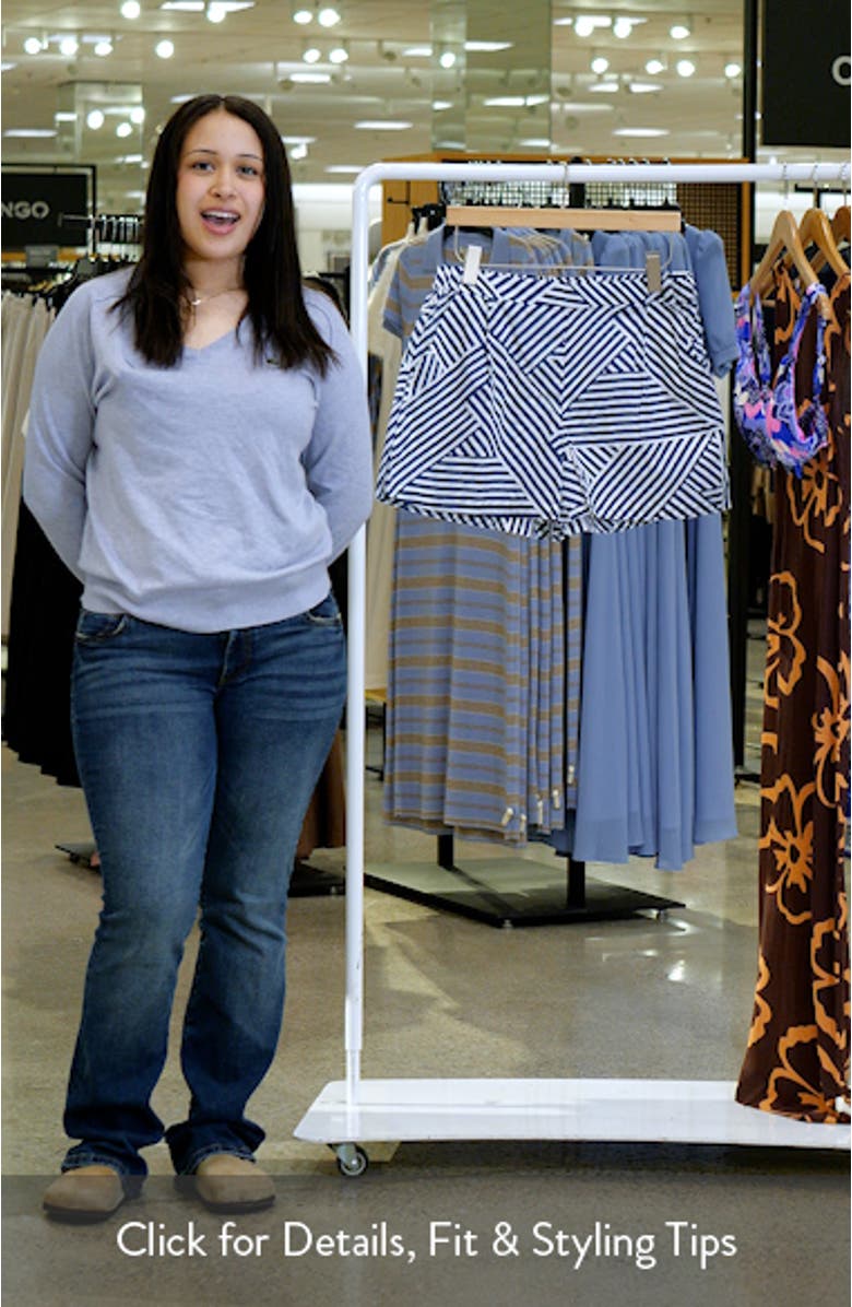 Catalina Stripe Cotton Cover-Up Shorts, sales video thumbnail