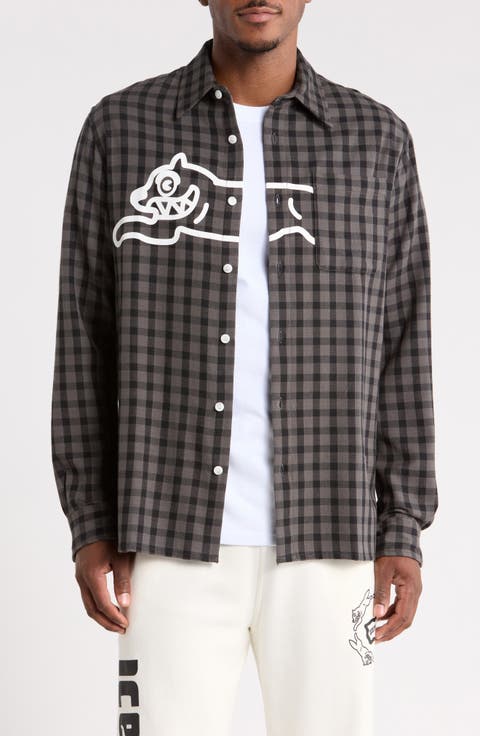 Mean Gene Long Sleeve Button-Up Shirt