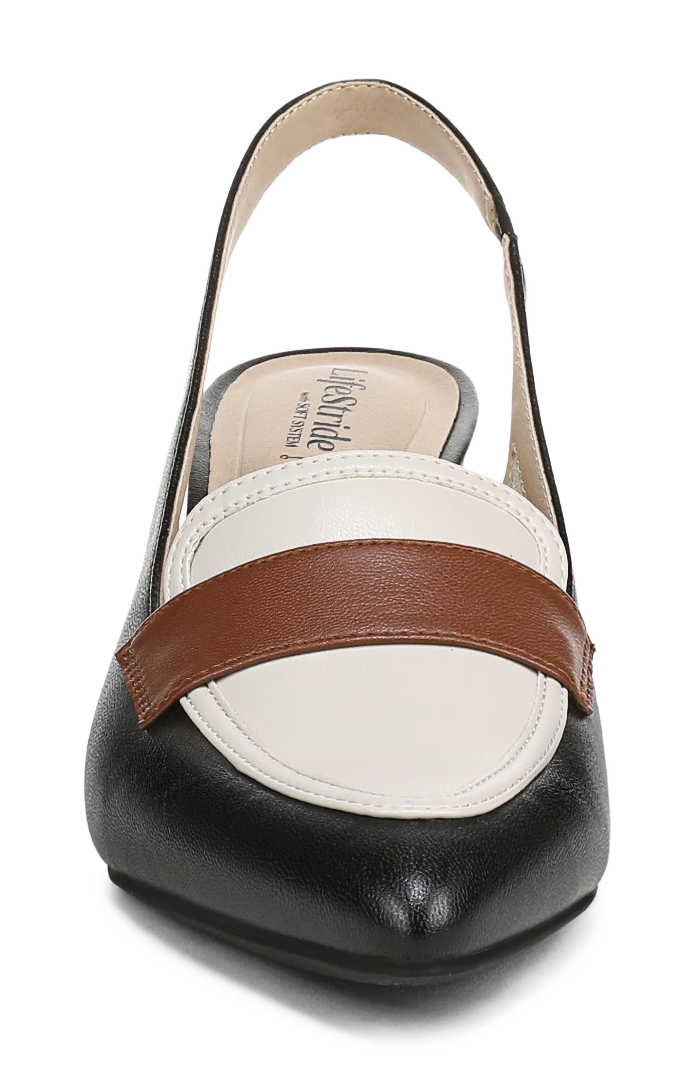 LifeStride Angel Slingback Pump, Alternate, color, Black/ Brown Multi