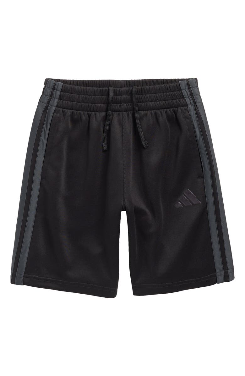 adidas Kids' 3-Stripe Double Knit Shorts, Main, color, Black