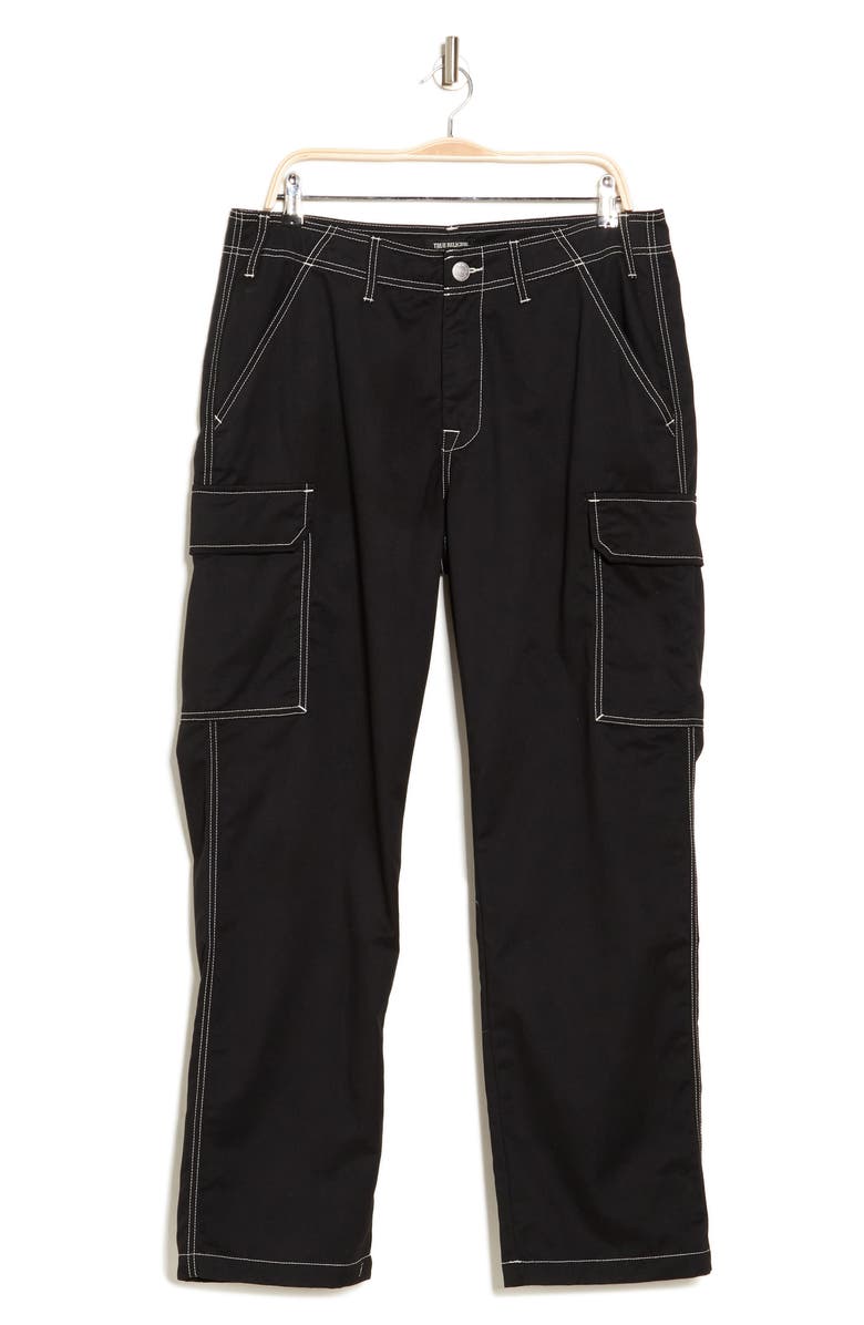 True Religion Cargo Pants, Alternate, color, Black