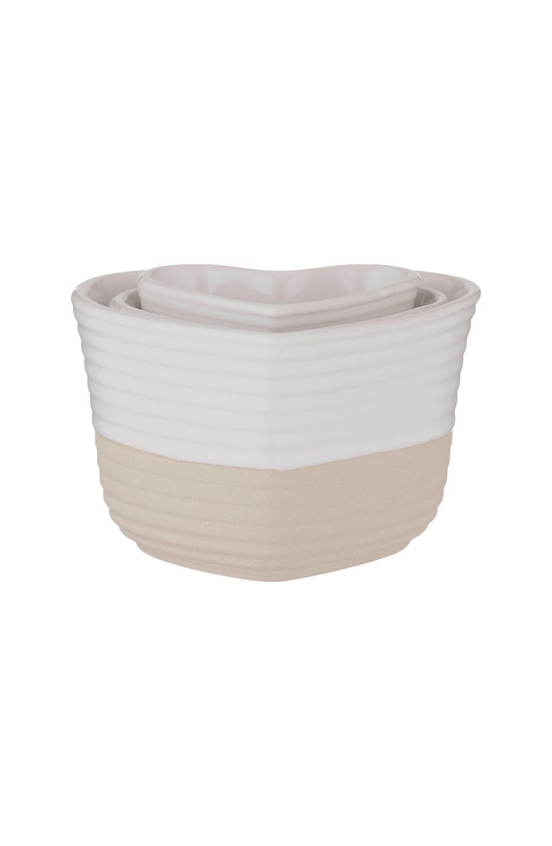 MASON CASH Rustic Charm Measuring Cups, Set of 3 Stoneware Cups, Main, color, Beige