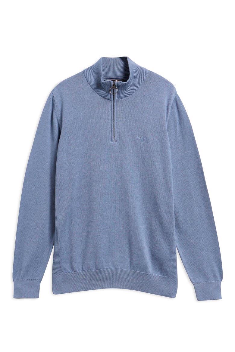 Cotton Half Zip Sweater, Alternate, color, TARN BLUE