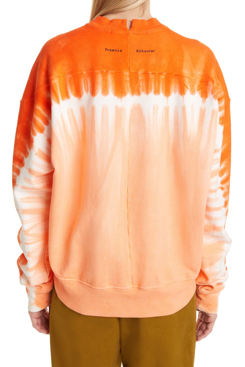Tie Dye Sweatshirt, Alternate, color, APRICOT/ BRIGHT ORANGE